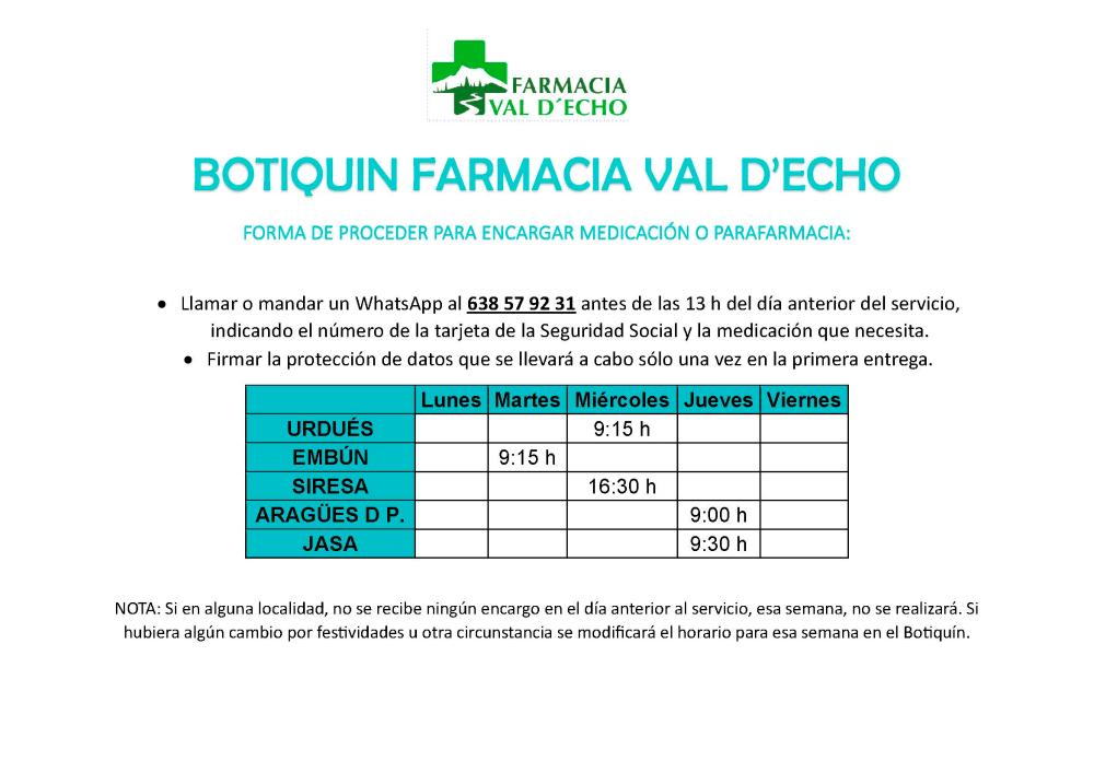 Imagen Entrega de medicamentos de la farmacia de Hecho en Jasa