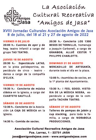 Imagen Jornadas Culturales Amigos de Jasa